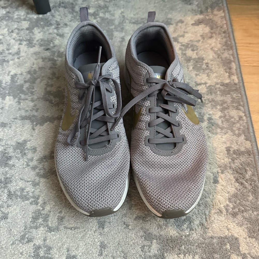 Nike Gray and Gold Sneakers